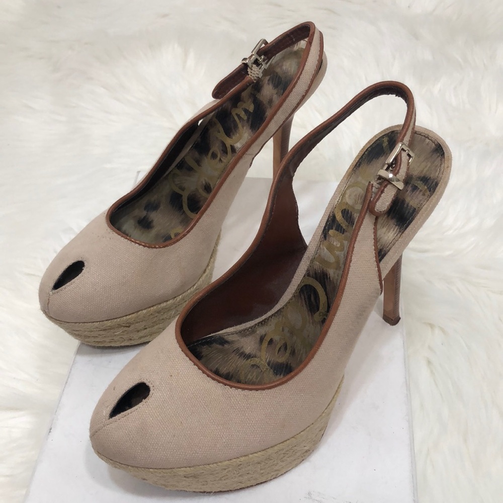 Sam Edelman S- Novato sand sling back pumps size 6 - Picture 4 of 7